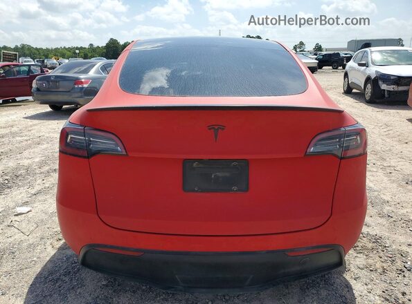 7SAYGDEF5NF382752 2022 TESLA MODEL Red Հետևի տեսք