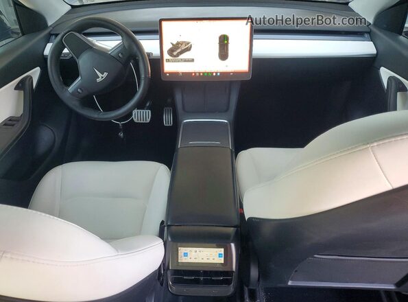 7SAYGDEF5NF439046 2022 TESLA MODEL Gray Widok deski rozdzielczej