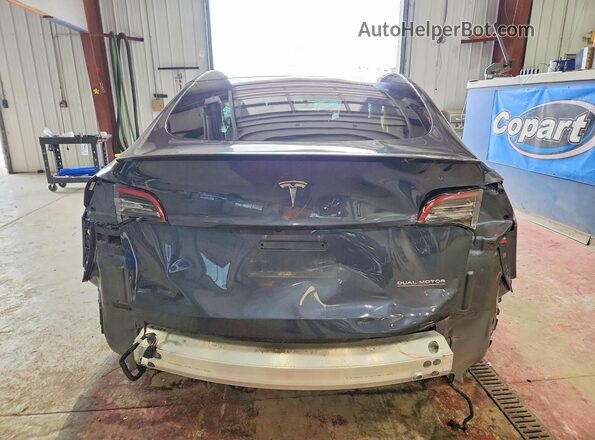 7SAYGDEF6NF377219 2022 TESLA MODEL Charcoal Rear view