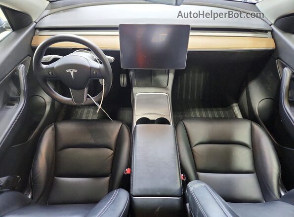 7SAYGDEF6NF377219 2022 TESLA MODEL Charcoal Dashboard view