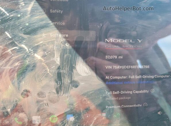 7SAYGDEF6RF048798 2024 TESLA MODEL Gray Vista del cuadro de instrumentos