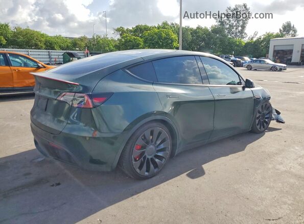 7SAYGDEF7NF536619 2022 TESLA MODEL Зеленый Задняя правая четверть