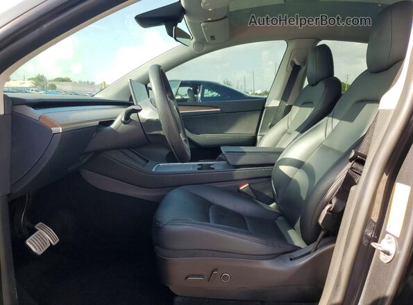7SAYGDEF7NF536619 2022 TESLA MODEL Зеленый Вид салона спереди