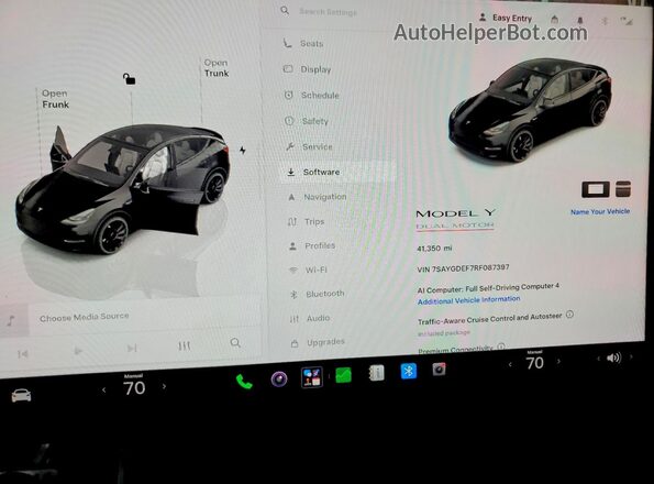 7SAYGDEF7RF087397 2024 TESLA MODEL Black Vista del cuadro de instrumentos