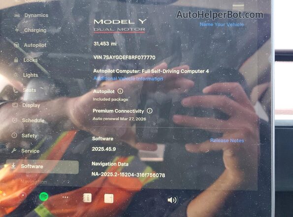 7SAYGDEF8RF077770 2024 TESLA MODEL Black Սարքավորումների վահանակի տեսք