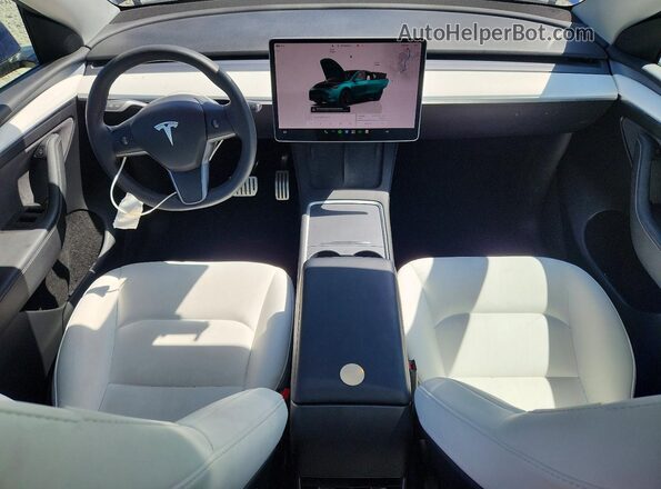 7SAYGDEFXNF561384 2022 TESLA MODEL Blue Widok deski rozdzielczej