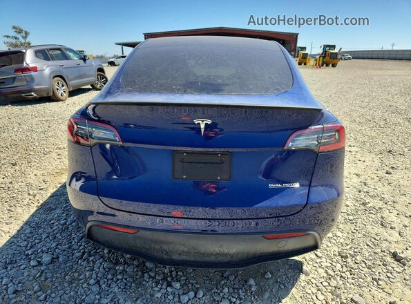 7SAYGDEFXNF561384 2022 TESLA MODEL Blue Widok z tyłu