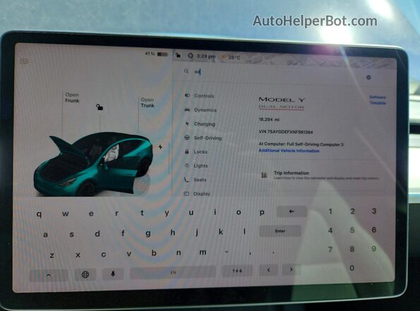 7SAYGDEFXNF561384 2022 TESLA MODEL Blue Widok zestawu wskaźników