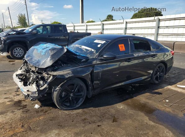 1HGCV1F34NA086745 2022 HONDA ACCORD Black Tył lewy