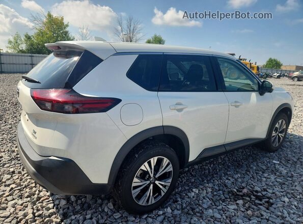 5N1AT3BAXMC734793 2021 NISSAN ROGUE Белый Передняя правая четверть