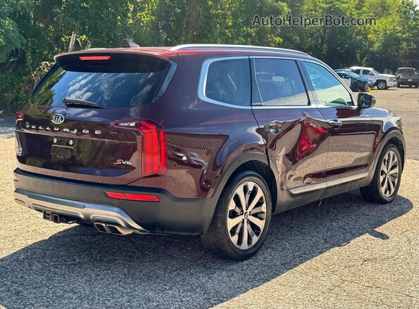 5XYP6DHC4LG055973 2020 KIA TELLURIDE Бордовый Вид спереди