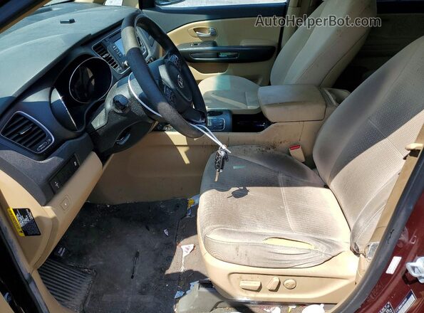 KNDMB5C11G6179217 2016 KIA SEDONA Темно-бордовый Вид панели приборов