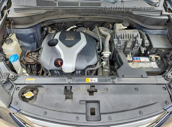 5XYZWDLA6GG354353 2016 HYUNDAI SANTA Charcoal VIN კოდის სტიკერის ხედი