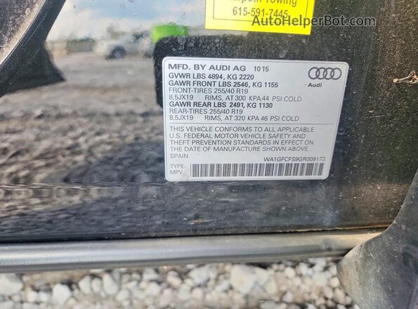 WA1GFCFS9GR009173 2016 AUDI Q3 Black Vista interior de 360 grados
