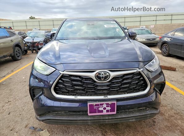 5TDCZRBH1LS037005 2020 TOYOTA HIGHLANDER Blue უკანა ხედი