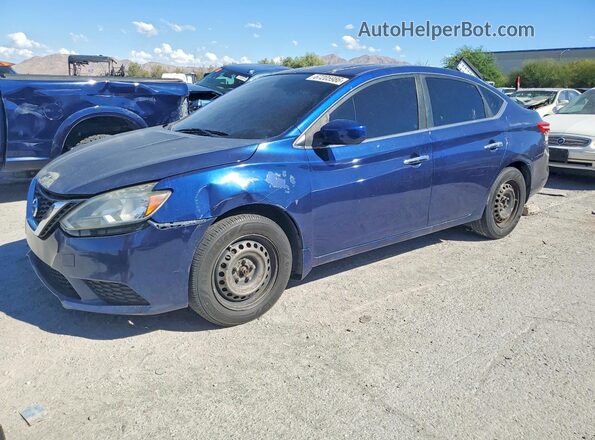 3N1AB7AP8GY216247 2016 NISSAN SENTRA Синий Задняя левая четверть