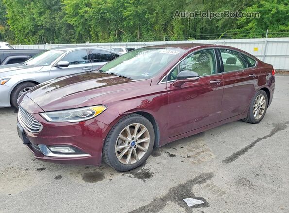 3FA6P0HD0HR332146 2017 FORD FUSION Maroon უკანა მარცხენა
