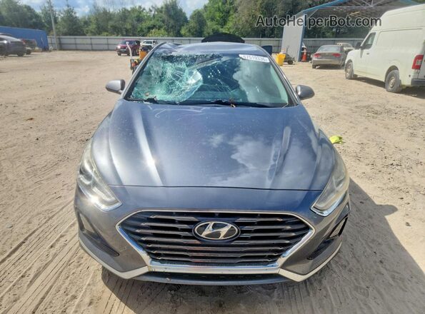 5NPE24AF5KH804309 2019 HYUNDAI SONATA Gray Widok z tyłu