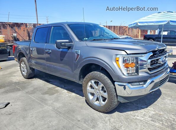 1FTFW1E58NKD65170 2022 FORD F150 Gray Front view