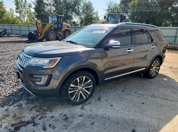 1FM5K8HT0HGC45649 2017 FORD EXPLORER Gray Rear left