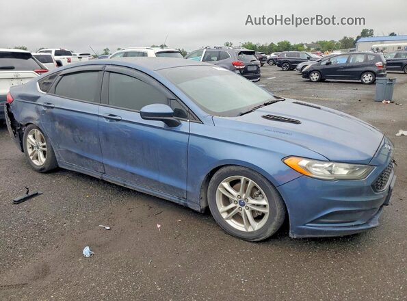3FA6P0HD7JR255135 2018 FORD FUSION Синий Вид спереди