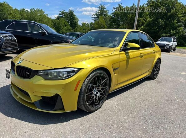 WBS8M9C5XJ5L71960 2018 BMW M3 Yellow Հետևի ձախ