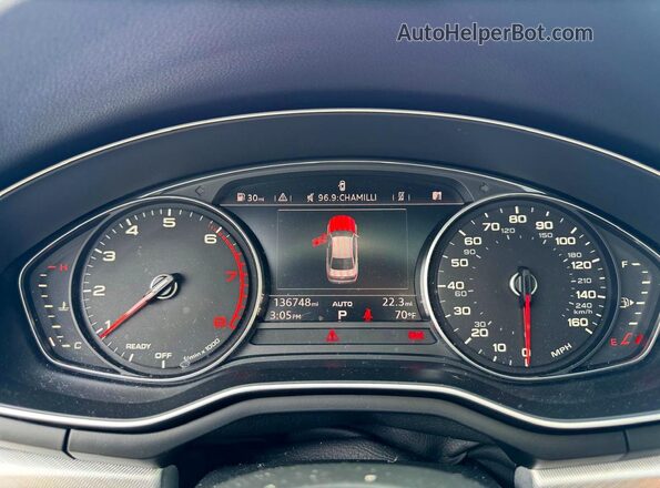 WAUANAF47HN007531 2017 AUDI A4 Black Вид щитка приладів
