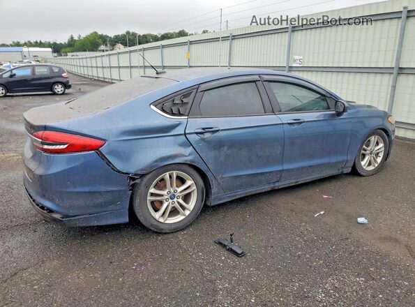 3FA6P0HD7JR255135 2018 FORD FUSION Синий Передняя правая четверть