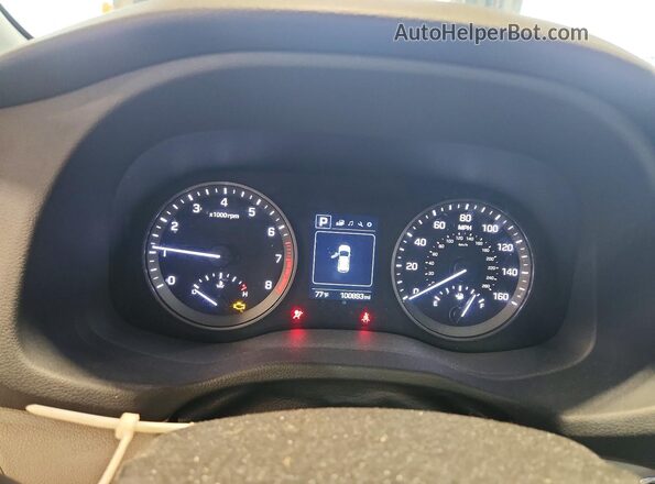 KM8J3CA20JU633259 2018 HYUNDAI TUCSON Gray Vista de los asientos traseros