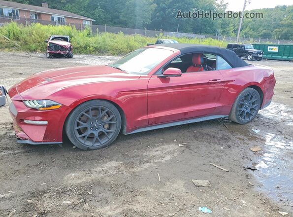 1FATP8UHXJ5113536 2018 FORD MUSTANG Red Задня ліва чверть