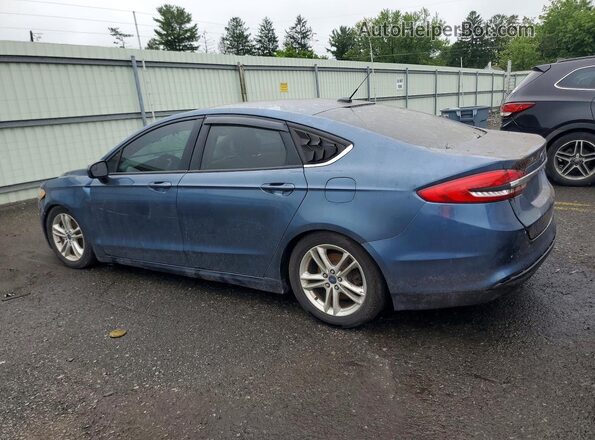 3FA6P0HD7JR255135 2018 FORD FUSION Синий Задняя правая четверть