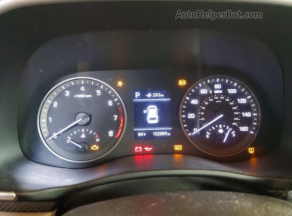 KM8J23A47KU957394 2019 HYUNDAI TUCSON Gray Vista de los asientos traseros