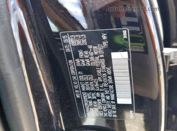 YV4A22PK5G1016262 2016 VOLVO XC90 Черный Панорамный вид салона 360°