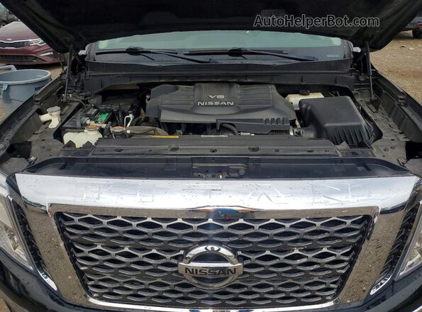 1N6AA1E5XJN546768 2018 NISSAN TITAN Black Engine compartment view