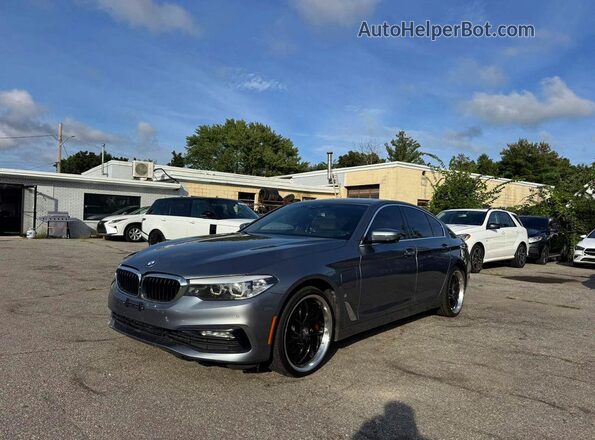 WBAJB1C50JB083749 2018 BMW 5 SERIES Charcoal Trasero derecho