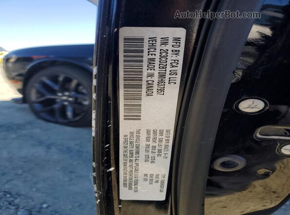 2C3CDZBT0MH637957 2021 DODGE CHALLENGER Black VIN կոդի պիտակի տեսք