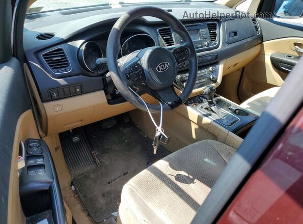 KNDMB5C11G6179217 2016 KIA SEDONA Темно-бордовый Вид щитка приборов