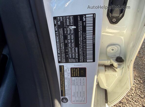 4JGDA6EB5KB18728X 2019 MERCEDES-BENZ GLE White Rear interior view