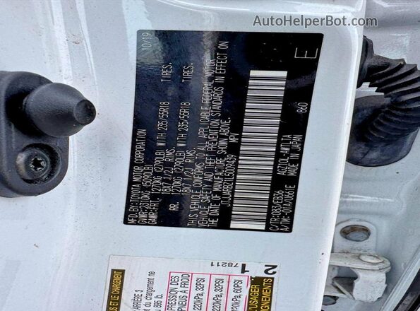 JTJJARBZ1L5009439 2020 LEXUS NX Белый Вид задней части салона