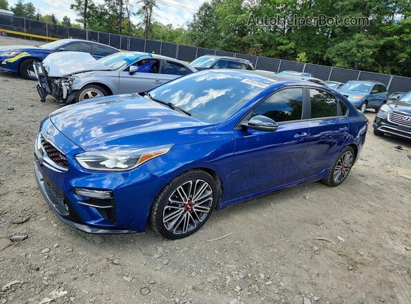3KPF44AC3ME343445 2021 KIA FORTE Blue უკანა მარცხენა