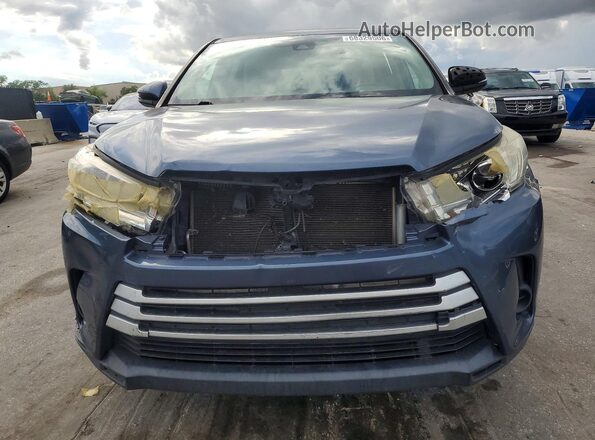 5TDZARFH1KS044160 2019 TOYOTA HIGHLANDER Blue Rear view