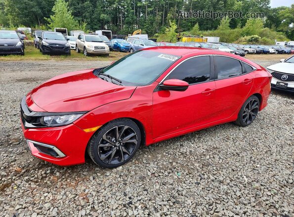 2HGFC2F85MH533782 2021 HONDA CIVIC Red Rear left