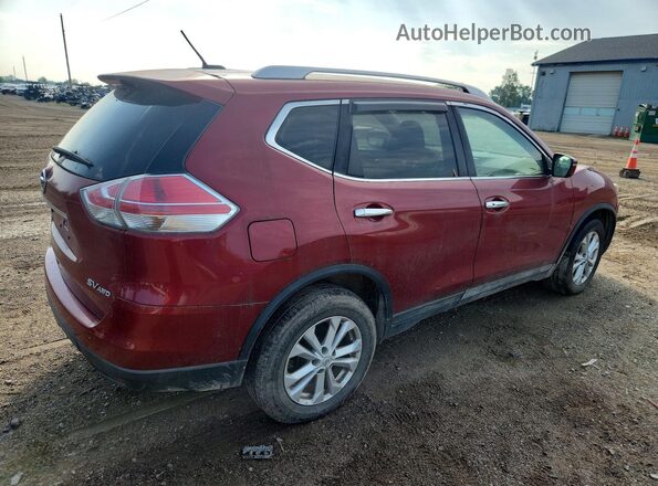 KNMAT2MV8GP701772 2016 NISSAN ROGUE Красный Передняя правая четверть