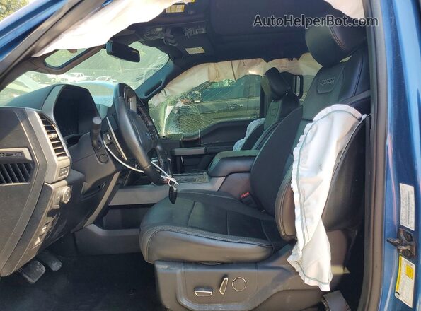 1FTFW1RG5KFA62332 2019 FORD F150 Blue Вид панелі приладів