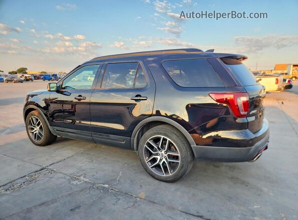 1FM5K8GT0GGC68672 2016 FORD EXPLORER Black უკანა მარჯვენა