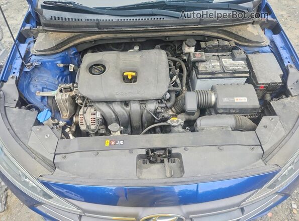 5NPD84LF0KH404858 2019 HYUNDAI ELANTRA Синий Вид подкапотного пространства