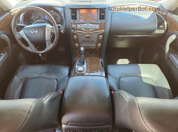 JN8AZ2NE0H9150485 2017 INFINITI QX80 White Instrument cluster view
