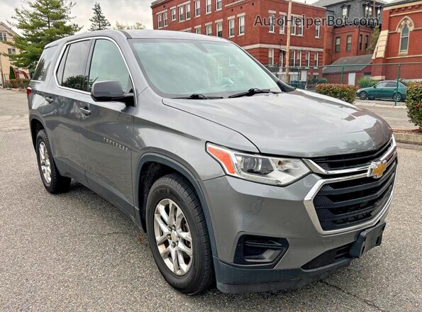 1GNEVFKW2JJ166728 2018 CHEVROLET TRAVERSE Gray უკანა მარცხენა