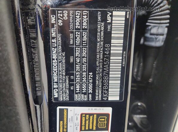 4JGFB6BB7MA571468 2021 MERCEDES-BENZ GLE Black Widok wnętrza 360 stopni