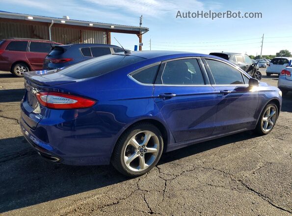 3FA6P0T96GR290633 2016 FORD FUSION Синий Передняя правая четверть